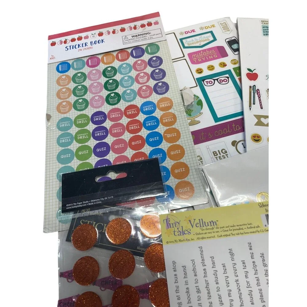 Assorted Sticker‎ Set Back to School Motivational Planner Journaling